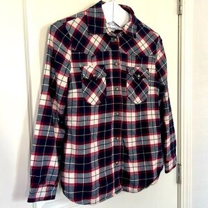 Warm cozy lined flannel sweater